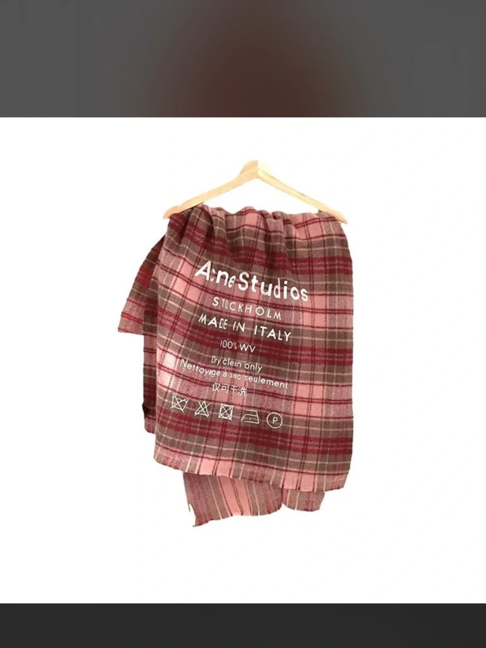 Acne studios Oversized Plaid Wool Scarf
